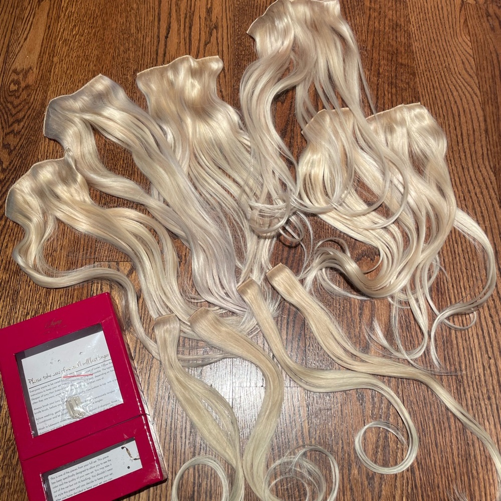 Luxy Hair Extensions Blonde 220g Color 613 (20 inches)
